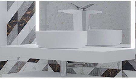 Столешница под раковину Boheme Armadi Art Flat 80 869-080 Белая 