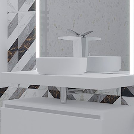 Столешница под раковину Boheme Armadi Art Flat 80 869-080 Белая 