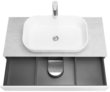 Тумба под раковину Aquaton Марбл 100 1A276301MH4C0 подвесная Слэйт Белый матовый 