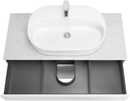 Тумба под раковину Aquaton Марбл 100 1A276301MH4C0 подвесная Слэйт Белый матовый 