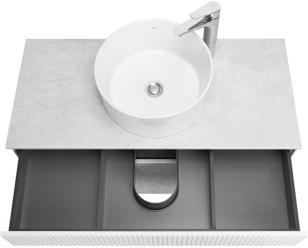 Тумба под раковину Aquaton Марбл 100 1A276301MH4C0 подвесная Слэйт Белый матовый 