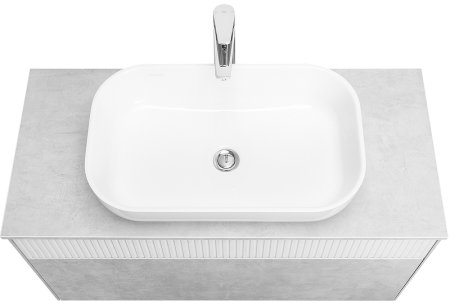 Тумба под раковину Aquaton Марбл 100 1A276301MH4C0 подвесная Слэйт Белый матовый 