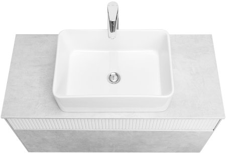 Тумба под раковину Aquaton Марбл 100 1A276301MH4C0 подвесная Слэйт Белый матовый 