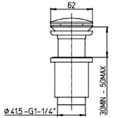 Донный клапан Paini 53CR945SSR Хром глянцевый 