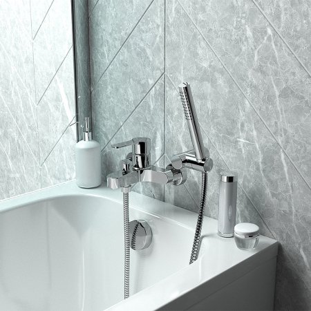 Смеситель для ванны Paini Arena 92CR105FTKM Хром 