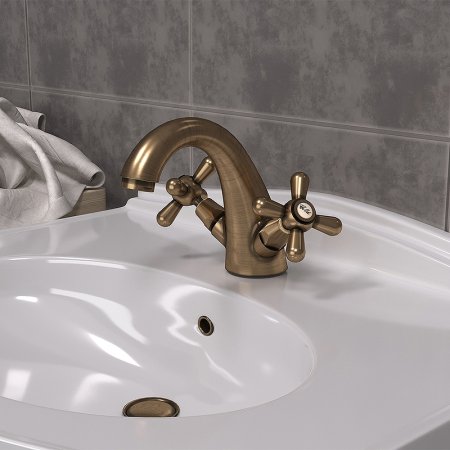 Смеситель для раковины Paini Liberty 17F3243KM Старая бронза 