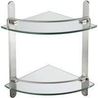 Стеклянная полка Melana MLN-SY3005 угловая Сатин