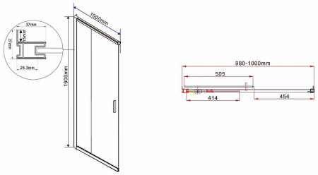 Душевой уголок Vincea Garda 120х100 VSS-1G1012CH профиль Хром стекло шиншилла 