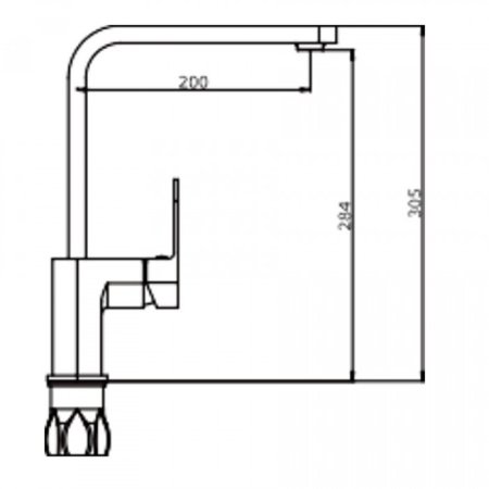 Cмеситель для кухни ViEiR V283521 Хром 