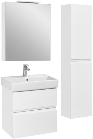 Зеркальный шкаф Roca Oleta 60 L A857645501 с подсветкой Белый матовый 