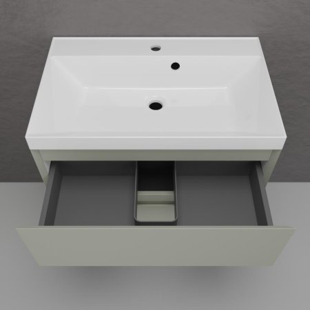 Тумба подвесная Style Line "Манхэттен 70" ЭМАЛЬ под ASTI 70 2 ящика PLUS олива 