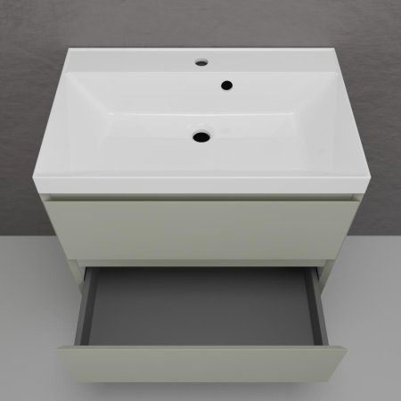 Тумба подвесная Style Line "Манхэттен 70" ЭМАЛЬ под ASTI 70 2 ящика PLUS олива 