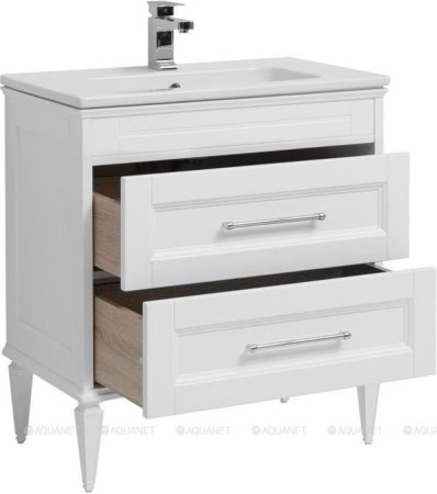 Тумба с раковиной Aquanet Бостон М 80 белый 