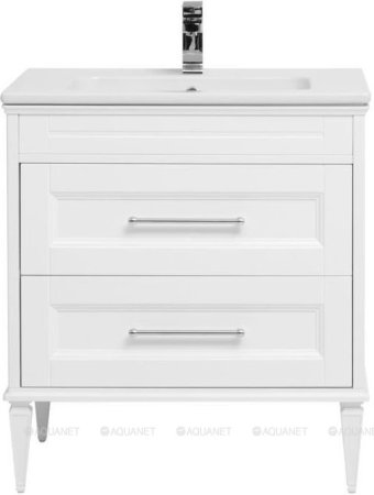 Тумба с раковиной Aquanet Бостон М 80 белый 