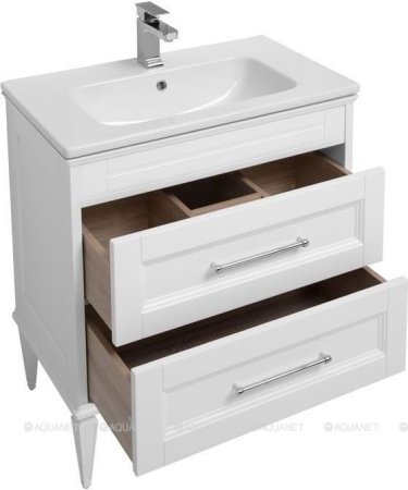 Тумба с раковиной Aquanet Бостон М 80 белый 