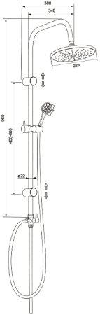 Душевая система Olive's KDC02 Хром 