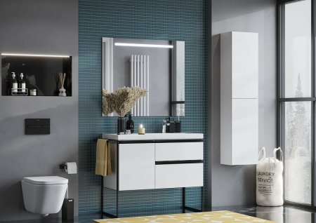 Тумба под раковину Roca Domi 100 R A857478806 подвесная Белый глянец 