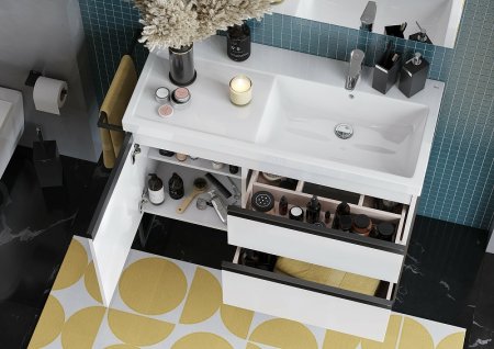 Тумба под раковину Roca Domi 100 R A857478806 подвесная Белый глянец 