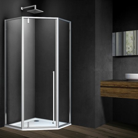 Душевой уголок Vincea Penta 90x90 VSP-3P900CL профиль Хром стекло прозрачное 