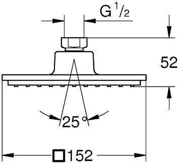 Верхний душ Grohe Euphoria Cube 27705000 Хром 