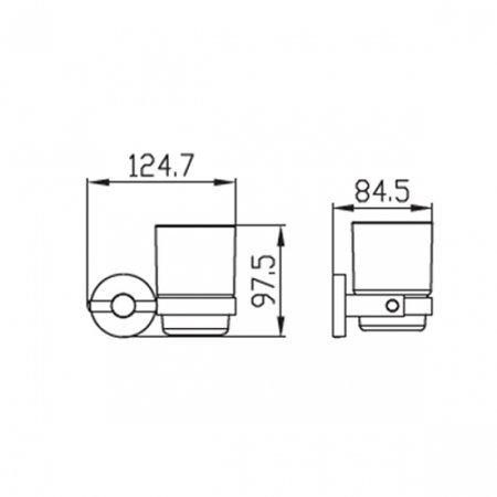 Стакан для зубных щеток Kaiser KH-4105 Бронза 