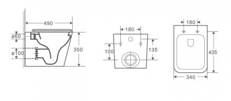 Унитаз подвесной CeramaLux 5171MW 
