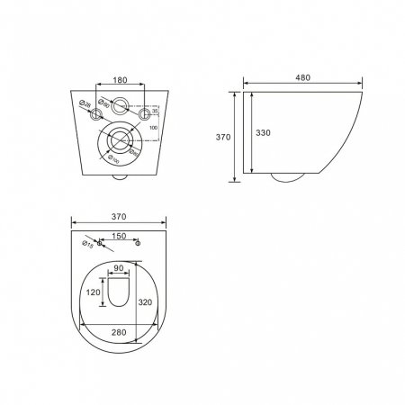 Унитаз Abber Bequem AC1100 подвесной с сиденьем Микролифт 
