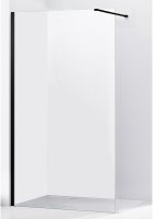 Душевая перегородка Abber AG61120B 120x200 профиль Черный стекло прозрачное