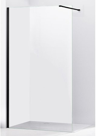 Душевая перегородка Abber AG61120B 120x200 профиль Черный стекло прозрачное 