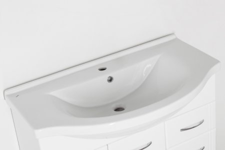 Тумба под раковину Style Line Эко Стандарт 26 Эльбрус 90 Белый глянец 