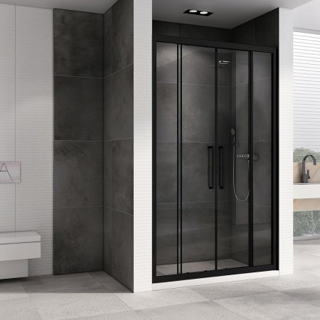 Душевая дверь Abber Schwarzer Diamant 180 AG33180BH профиль Черный стекло прозрачное 