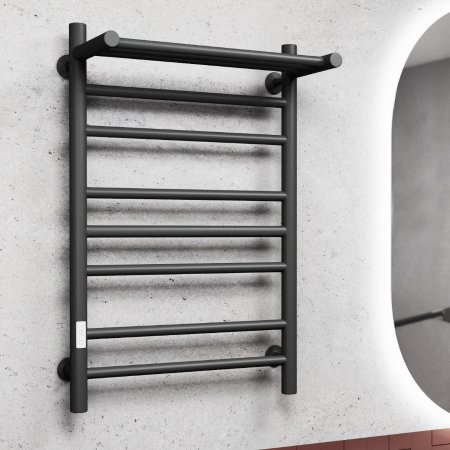 Полотенцесушитель электрический с полочкой (лесенка) Маргроид В10 M0024, 50x80 см 