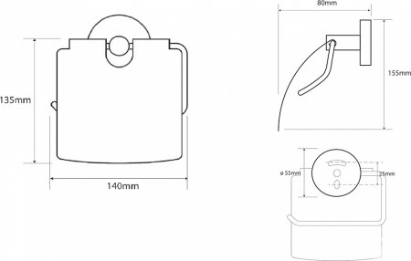 Держатель туалетной бумаги Bemeta Omega 104112012 