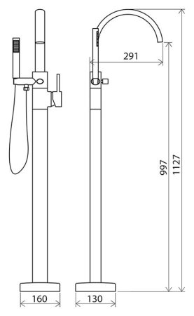 Смеситель Ravak FM-080.00 напольный 
