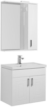 Мебель для ванной Aquanet Рондо 70 белая (2 дверцы) 