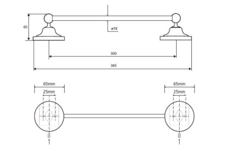 Полотенцедержатель Bemeta Retro 144304012 хром 