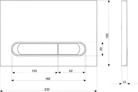 Кнопка смыва Cersanit Estetica 64109 белая 