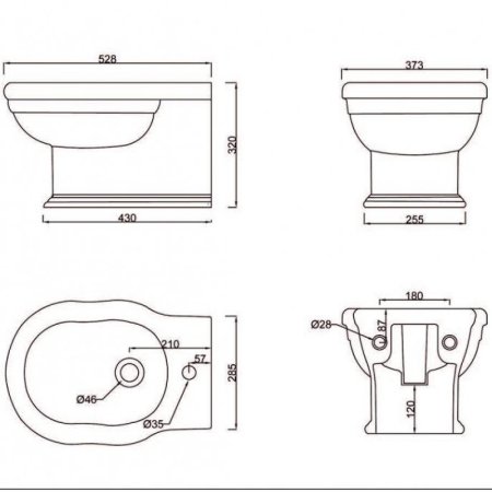Биде BelBagno Boheme BB115BH подвесное Белое 