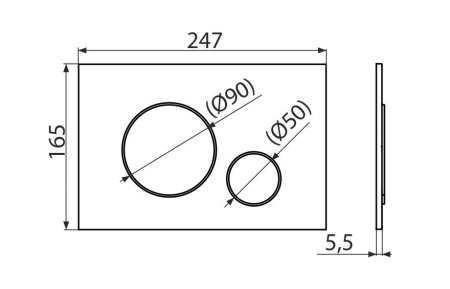 Кнопка смыва AlcaPlast THIN M675 золото 