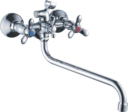 Смеситель двуручковый для ванны HAIBA HB2212 хром 