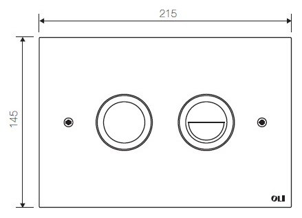 Кнопка смыва OLI Trend 656504 антивандальная 