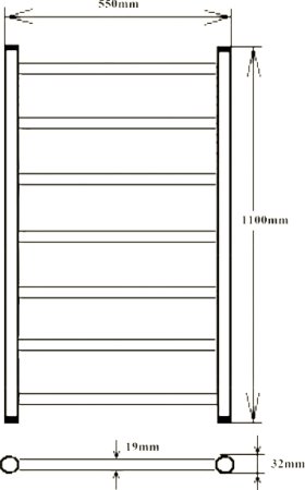 Полотенцесушитель электрический Zorg AZR HT- 013 BR бронза 