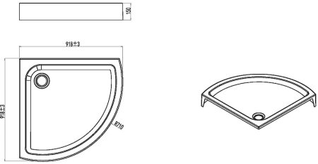Акриловый поддон для душа AM.PM Like Solo Slide 90х90 W83T-315-090W Белый 