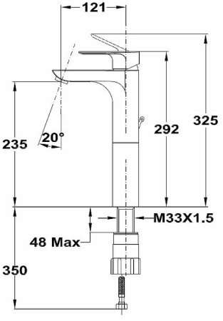 Смеситель для раковины Teka Mallorca 323116210 Хром 