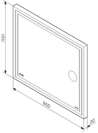 Зеркало AM.PM Gem 80 M91AMOX0803WG с подсветкой с механическим выключателем 