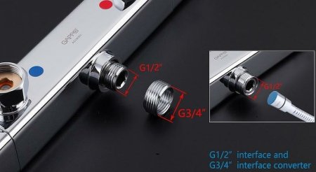 Смеситель для душа Gappo G2091 с термостатом Хром 