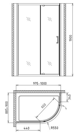 Душевой уголок Gemy Sunny Bay S28192 
