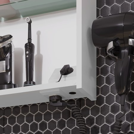 Зеркальный шкаф Opadiris Элеганс 60 00-00006871 с подсветкой Белый матовый 