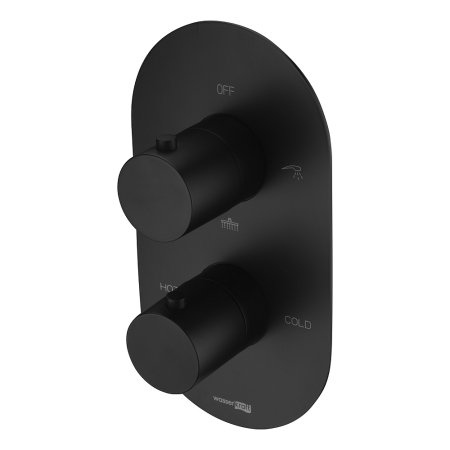 Термостат для ванны с душем WasserKRAFT Elbe 7444 Thermo с внутренней частью, черный 