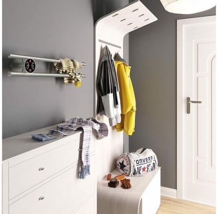 Электрический полотенцесушитель Terminus Полка Электро П2 Круг 500х90 4630080266018 Хром 